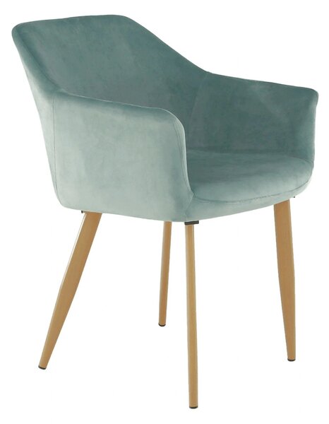 Scaun ODOVEL, menta/fag, tesatura/metal, 56x63x82 cm