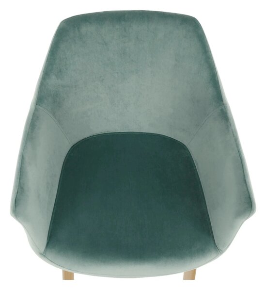 Scaun ODOVEL, menta/fag, tesatura/metal, 56x63x82 cm