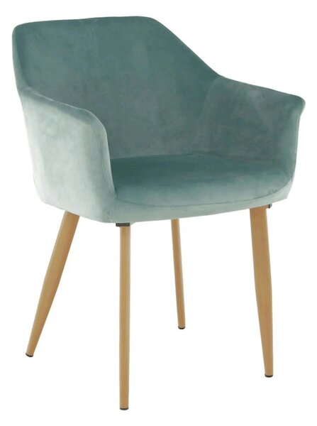 Scaun ODOVEL, menta/fag, tesatura/metal, 56x63x82 cm