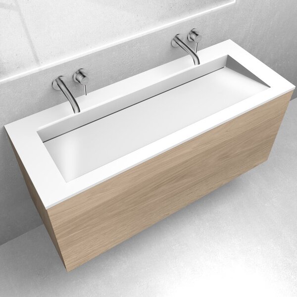 Oltens Stila lavoar 120x45 cm dreptunghiular mobilier alb luciu 40204000