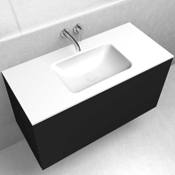 Oltens Kalla lavoar 100.2x46 cm dreptunghiular mobilier alb luciu 40208000