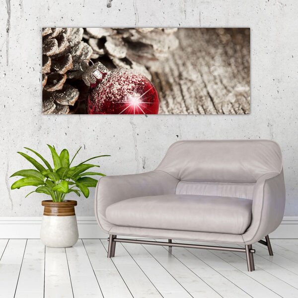Tablou - Decorațiuni de Crăciun (120x50 cm)