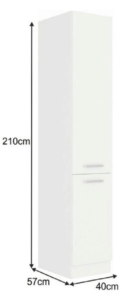 Dulap SPLIT 40, alb, PAL melaminat, cu 2 usi, 40x57x210 cm