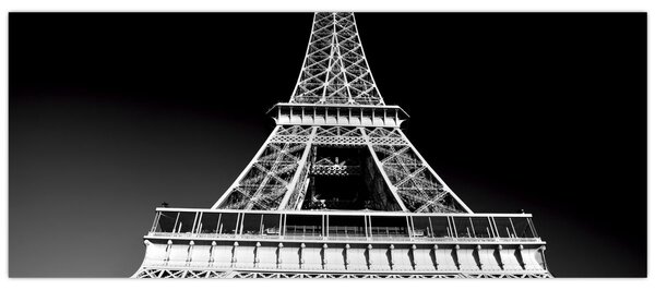Tablou - Turnul Eiffel, alb-negru (120x50 cm)