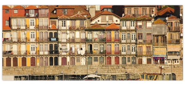 Tablou - Cartierul Waterfront, Portugalia (120x50 cm)