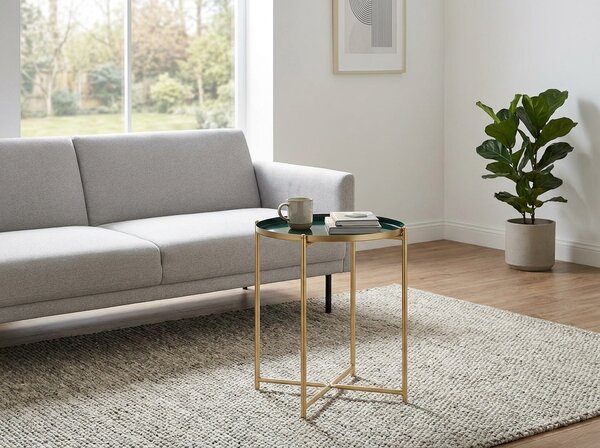 Masuta de cafea ELLA Ø 30 cm, auriu