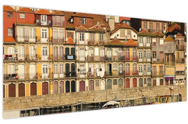Tablou - Cartierul Waterfront, Portugalia (120x50 cm)