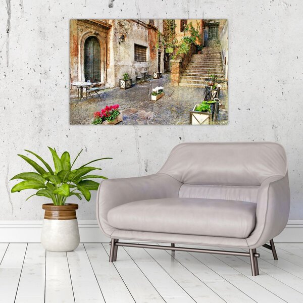 Tablou - Străzile vechi din Roma (90x60 cm)