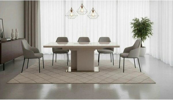 Masa extensibila VIRAT, crem, 120/160x80x76 cm