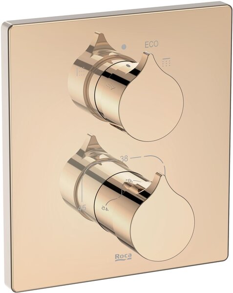 Roca Insignia Rose Gold baterie cadă-duș ascuns cu termostat || A5A0C3ARG0