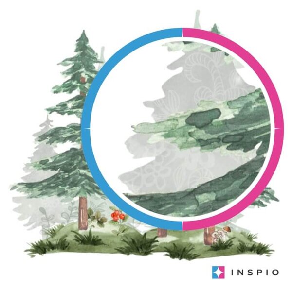 INSPIO-Autocolant textil - Peisaj din pădure în camera copiilor