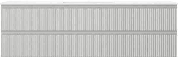Mexen Rivel, mobilier baie 160 cm cu lavoar Otis, 2 sertare, canelat, gri mat/alb, 91A20-16047-2-BFF62-W18M0