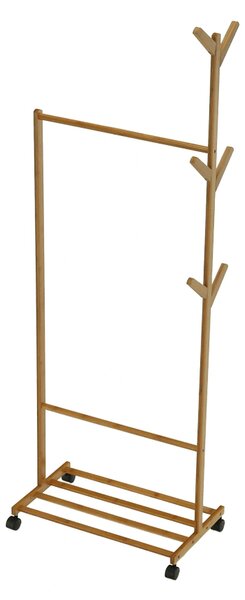 Stander haine VIKIR TYP 1, bambus, lemn, 60x35x174 cm