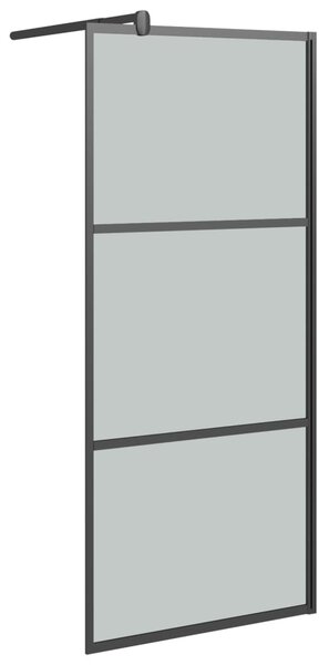 Paravan de duș walk-in 80x195 cm sticlă ESG închisă negru