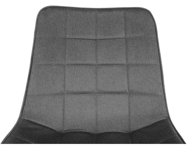 Scaun SARIN, gri/negru, catifea/metal, 54x64x82 cm