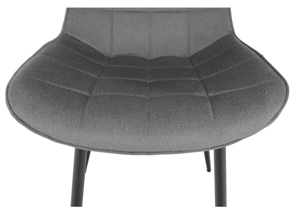 Scaun SARIN, gri/negru, catifea/metal, 54x64x82 cm