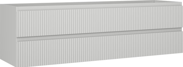 Mexen Rivel, mobilier baie 160 cm, 2 sertare, canelat, gri mat, 91A20-16047-2-BFF62