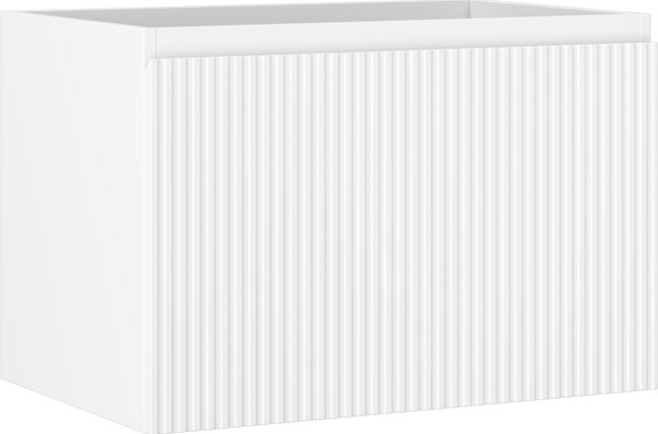 Mexen Rivel, mobilier de baie sub lavoar 70 cm, 1 sertar, canelat, alb mat, 91A20-07047-1-BF01
