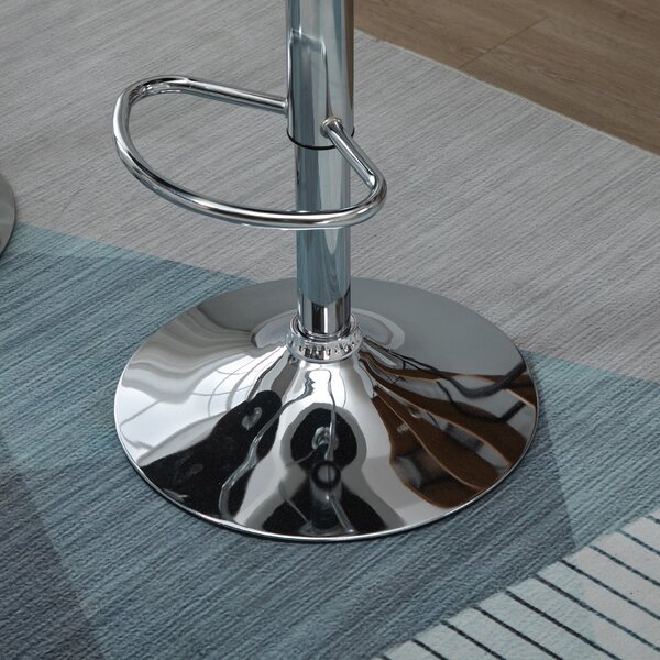 HOMCOM Set 2 Scaune Bar Pivotante Moderne, Reglabile, Albe, Design Confortabil | Aosom Romania