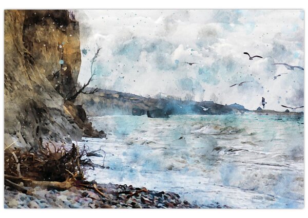 Tablou - Recif, acuarelă (90x60 cm)