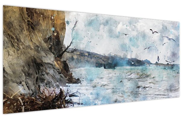Tablou - Recif, acuarelă (120x50 cm)