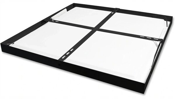 Aplica LED SMD 40W, panou luminos 3200lm, 60x60 cm, carcasa aluminiu, rama neagra