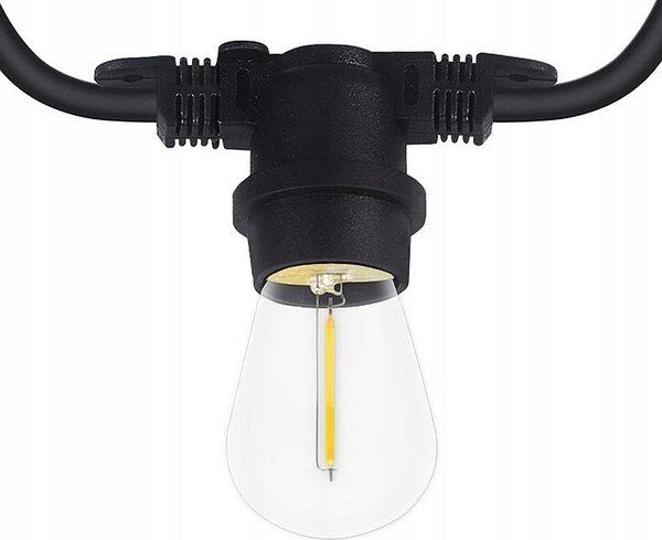 Ghirlanda LED, interior/exterior, pentru 20 becuri, lungime 20 m, IP44, soclu E27