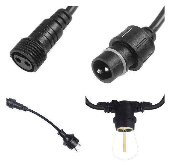 Ghirlanda luminoasa pentru 10 LED-uri interconectabile, interior/exterior, IP44, lungime cablu 10 m