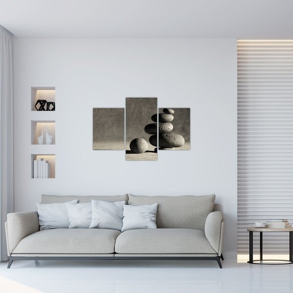 Tablou - Pietre gri (90x60 cm)