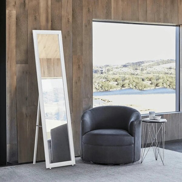 Oglinda LAVAL, alb, metal/lemn, 40x150 cm