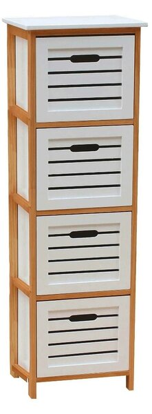 Comoda TALAS, alb/stejar natural, 32x30x109 cm