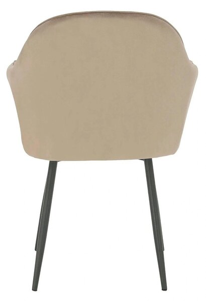 Scaun ZIRKON, gri-maro taupe/negru, stofa catifelata/metal, 56x55x82 c