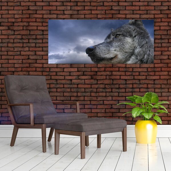 Tablou - Cap de lup (120x50 cm)