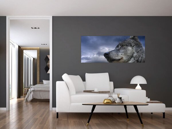 Tablou - Cap de lup (120x50 cm)