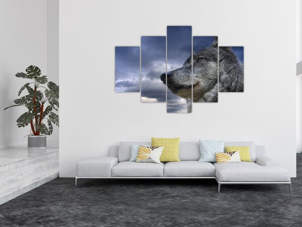 Tablou - Cap de lup (150x105 cm)