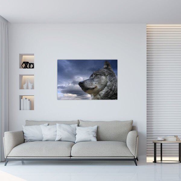 Tablou - Cap de lup (90x60 cm)