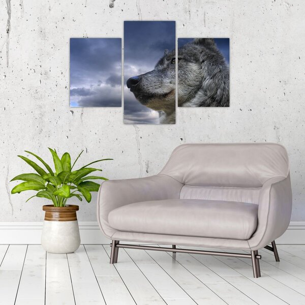 Tablou - Cap de lup (90x60 cm)