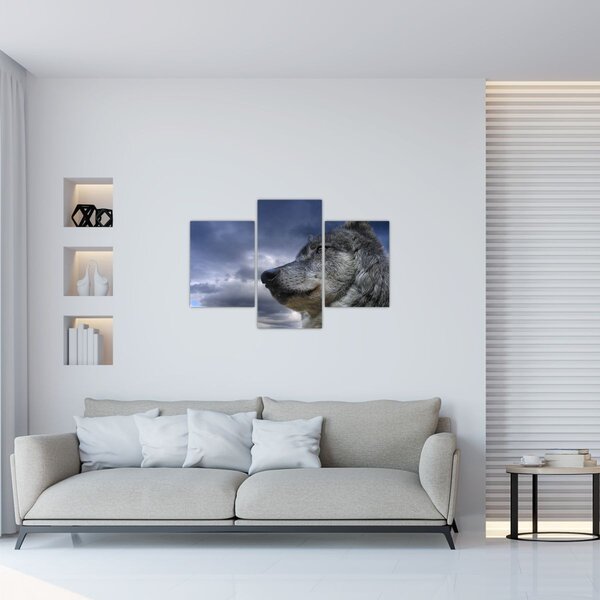Tablou - Cap de lup (90x60 cm)