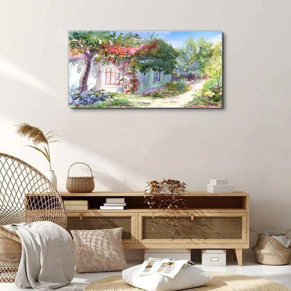 Tablou canvas casă in copac