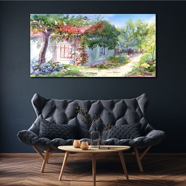 Tablou canvas casă in copac