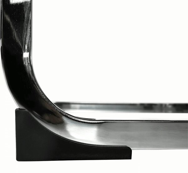 Scaun VATENA, alb/crom, piele ecologica/metal, 42x56x99 cm