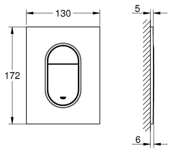 Grohe Arena Cosmopolitan S buton de spălare pentru WC negru 37624KF0