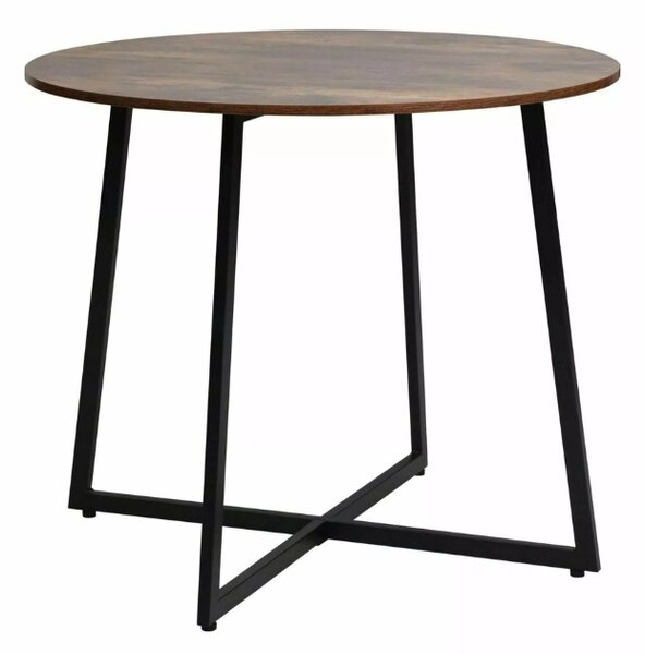 OFERTA Masă de luat masa rotundă LUNA 90 cm, maro rustic II. calitate