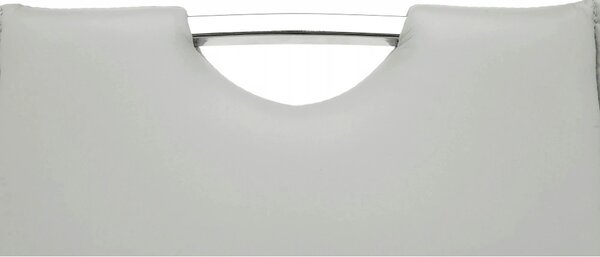 Scaun TOSENA, gri deschis/crom, piele ecologica/metal, 44x61x98 cm