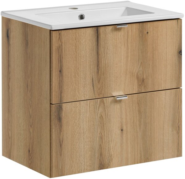 Set dulap Comad Nova Oak NOVA OAK A 82-60-2S, lavoar Comad Dance White UM-2060RB DANCE 60-DP