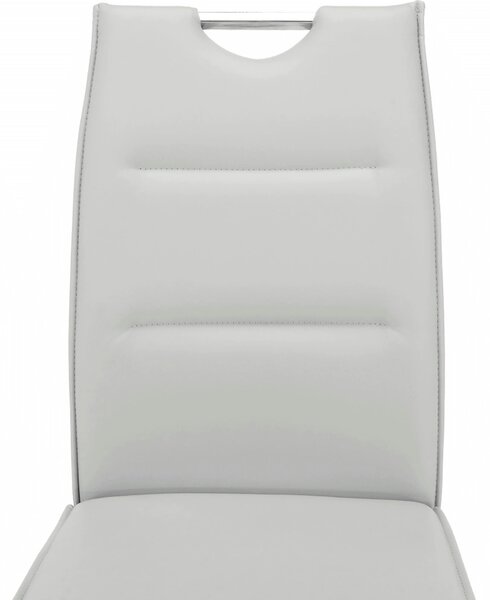 Scaun TOSENA, gri deschis/crom, piele ecologica/metal, 44x61x98 cm
