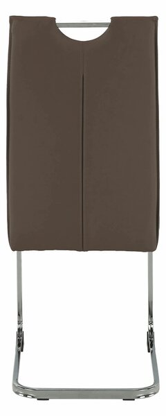 Scaun TOSENA, maro/crom, piele ecologica/metal, 44x61x98 cm