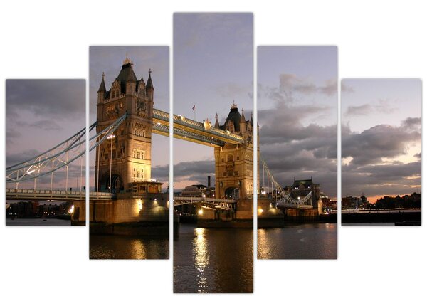 Tablou - Tower Bridge la noapte (150x105 cm)
