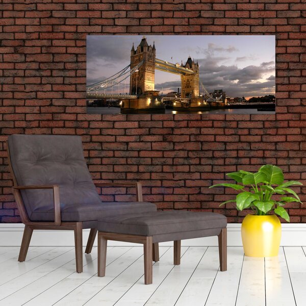 Tablou - Tower Bridge la noapte (120x50 cm)