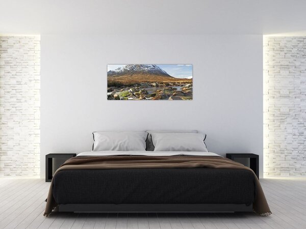 Tablou - Munte cu râu (120x50 cm)